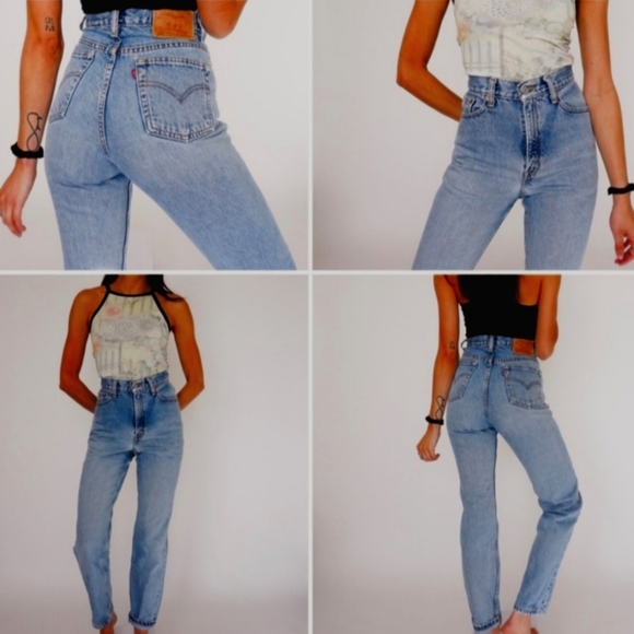 Rare Vintage Levis 512 Medium Wash High Waisted Jeans Waist 33" - Picture 14 of 14